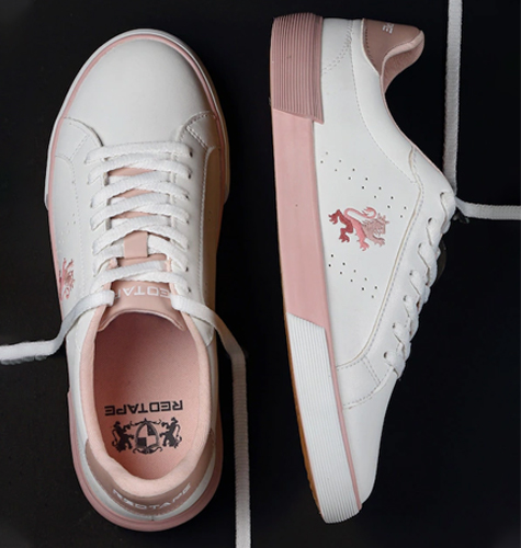 Women White Woven Design Sneakers